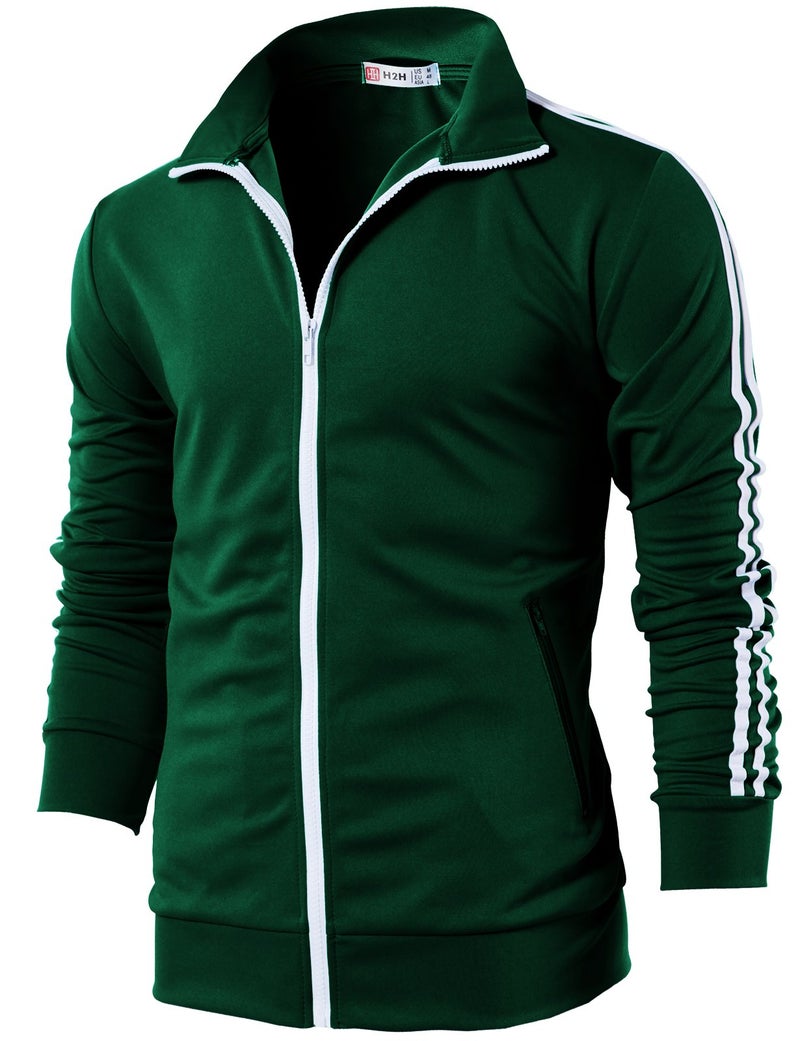 H2H Originals Men's Classics Track Jacket DARKGREEN US L/Asia XL (CMOJA0103) - Image 1